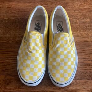 Women’s vans sz 10 yellow check like new